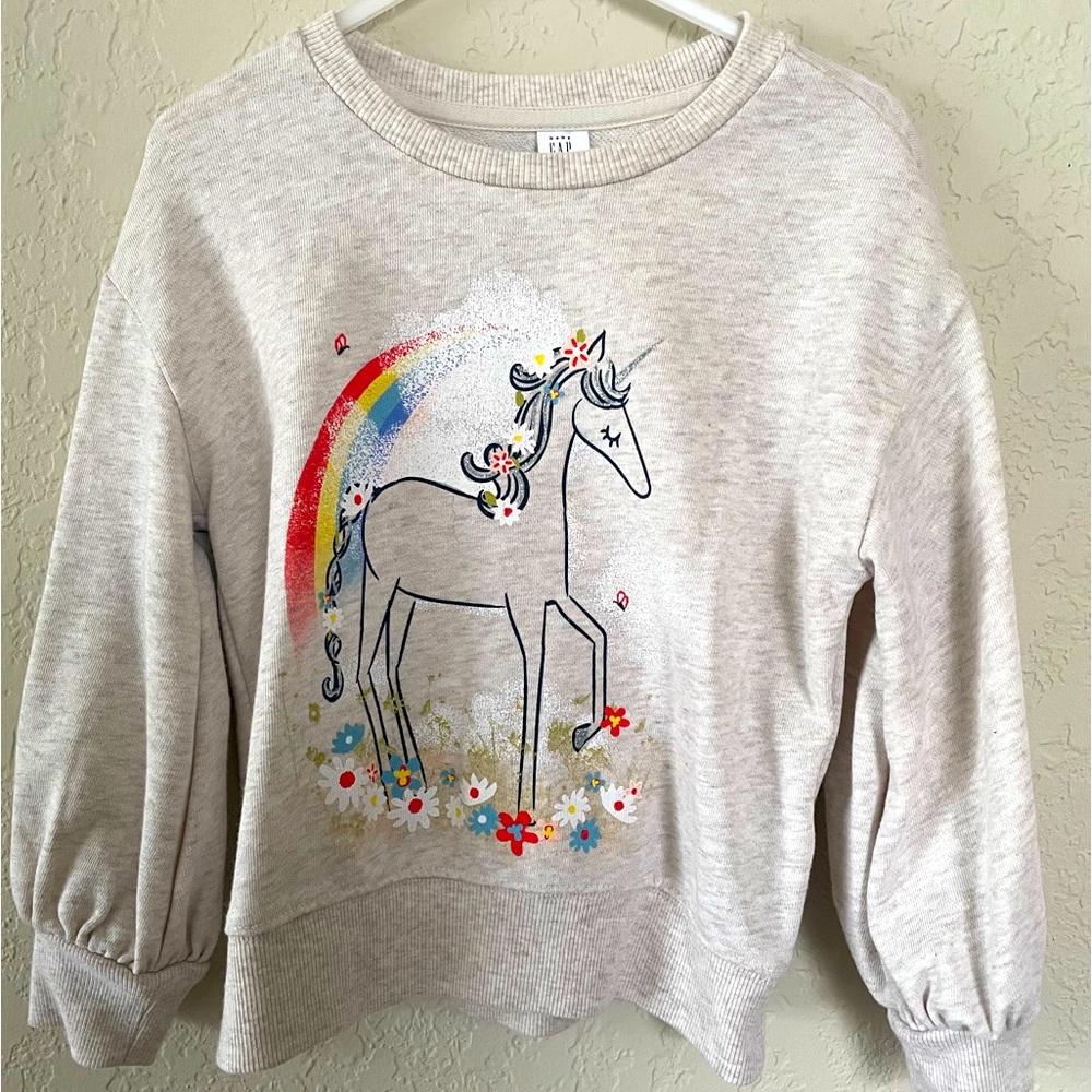 Gap Unicorn Sweatshirt -Girls Size4